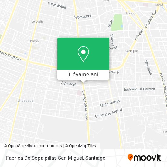 Mapa de Fabrica De Sopaipillas San Miguel