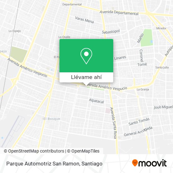 Mapa de Parque Automotriz San Ramon