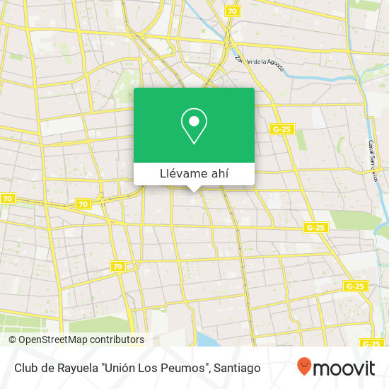 Mapa de Club de Rayuela "Unión Los Peumos"