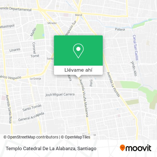 Mapa de Templo Catedral De La Alabanza