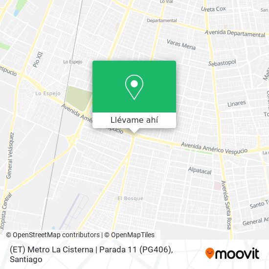 Mapa de (ET) Metro La Cisterna | Parada 11 (PG406)
