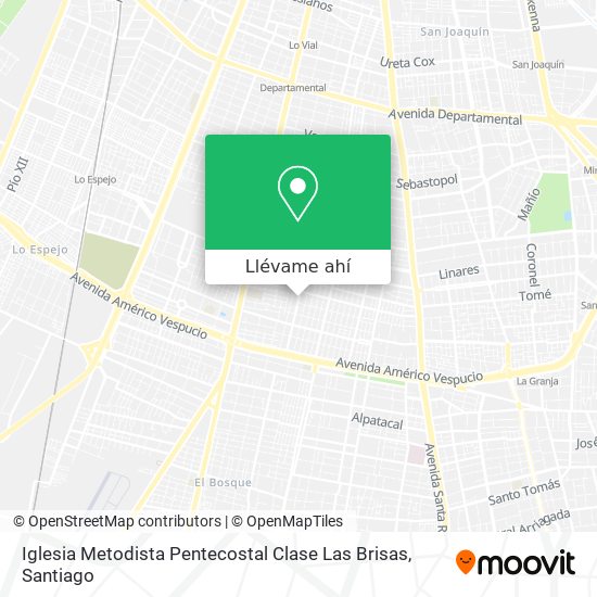 Mapa de Iglesia Metodista Pentecostal Clase Las Brisas