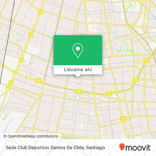 Mapa de Sede Club Deportivo Santos De Chile