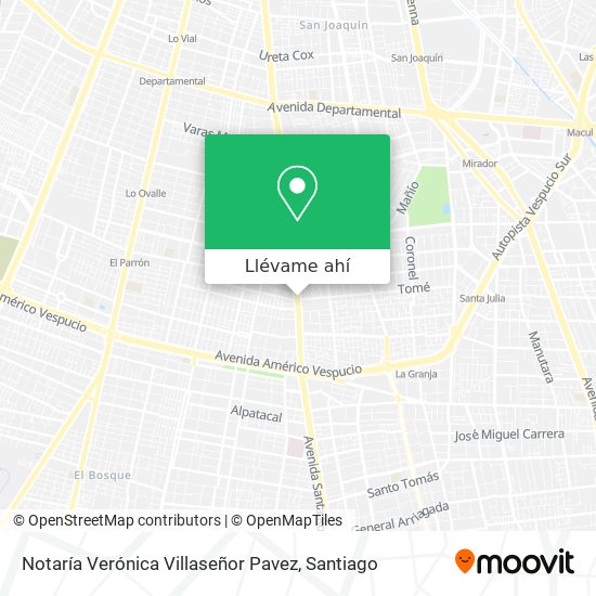 Mapa de Notaría Verónica Villaseñor Pavez