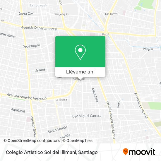Mapa de Colegio Artístico Sol del Illimani