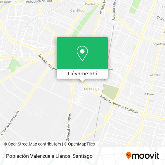 Mapa de Población Valenzuela Llanos