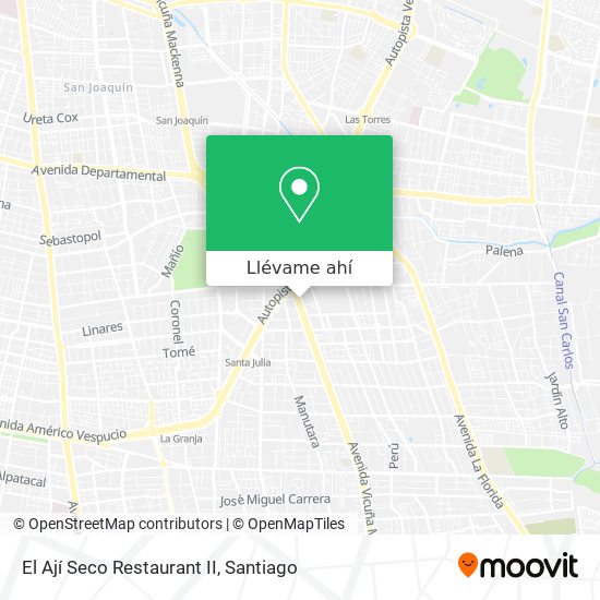 Mapa de El Ají Seco Restaurant II