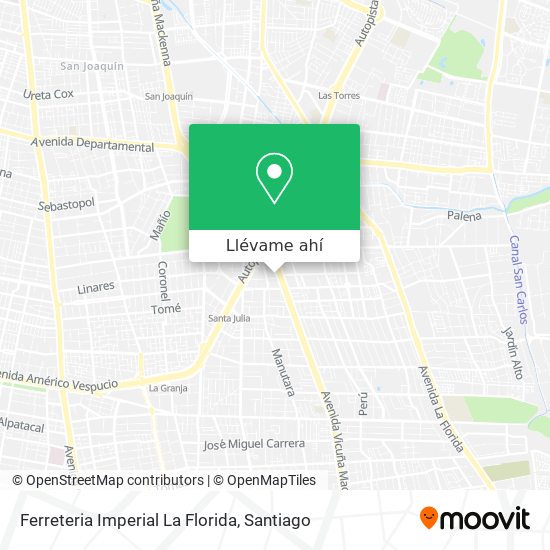 Mapa de Ferreteria Imperial La Florida