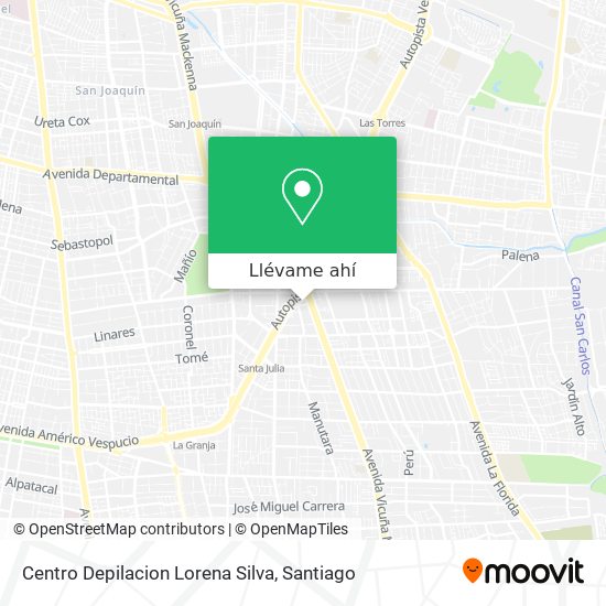 Mapa de Centro Depilacion Lorena Silva