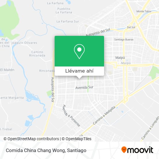 Mapa de Comida China Chang Wong