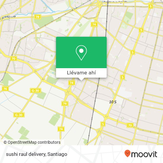 Mapa de sushi raul delivery