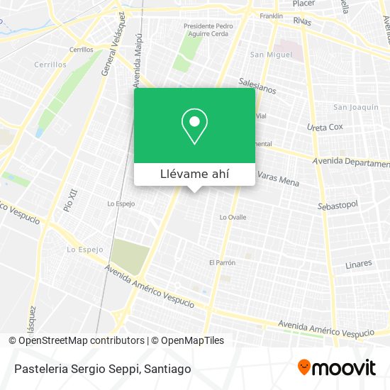 Mapa de Pasteleria Sergio Seppi