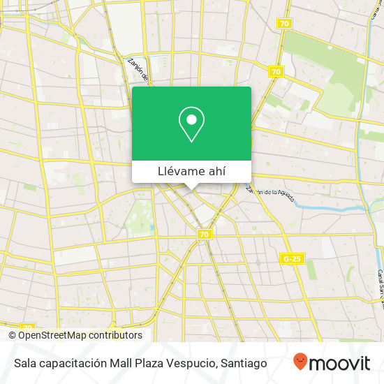 Mapa de Sala capacitación Mall Plaza Vespucio