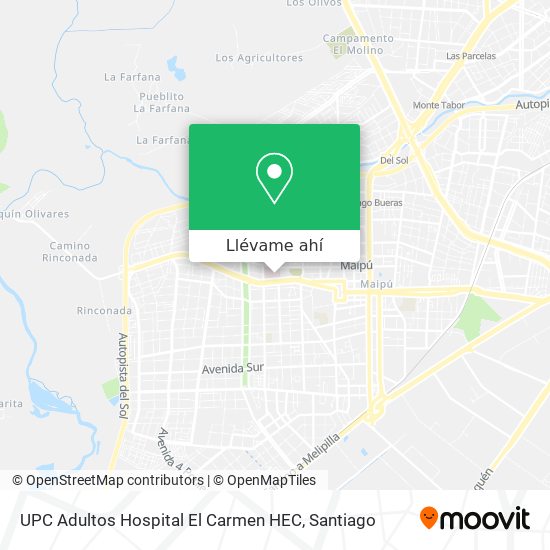 Mapa de UPC Adultos Hospital El Carmen HEC