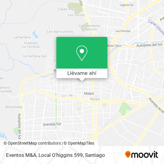 Mapa de Eventos M&A, Local O'higgins 599