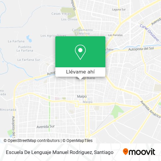 Mapa de Escuela De Lenguaje Manuel Rodriguez