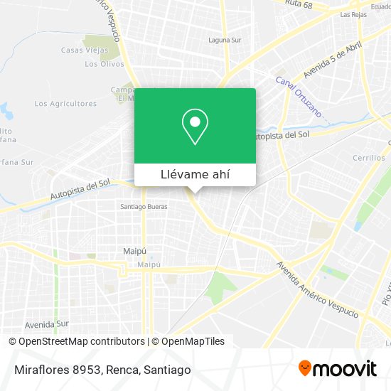 Mapa de Miraflores 8953, Renca