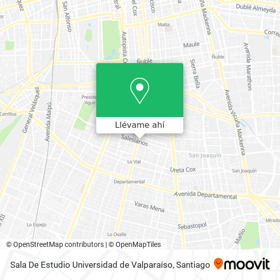Mapa de Sala De Estudio Universidad de Valparaíso
