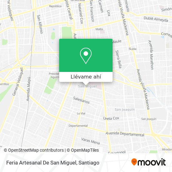Mapa de Feria Artesanal De San Miguel