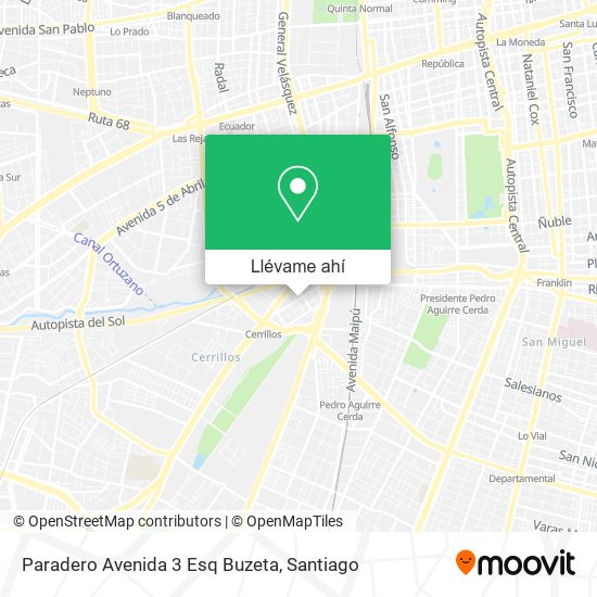 Mapa de Paradero Avenida 3 Esq Buzeta