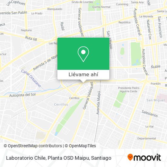 Mapa de Laboratorio Chile, Planta OSD Maipu