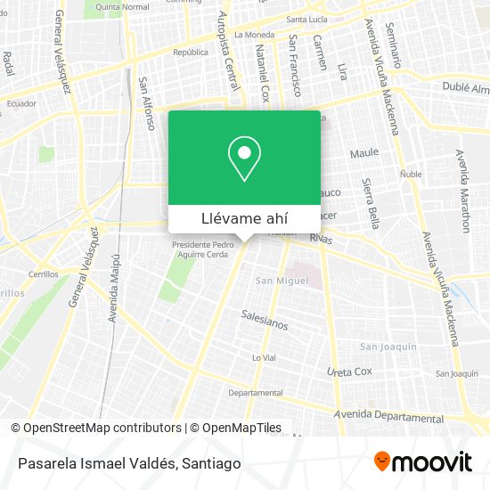 Mapa de Pasarela Ismael Valdés