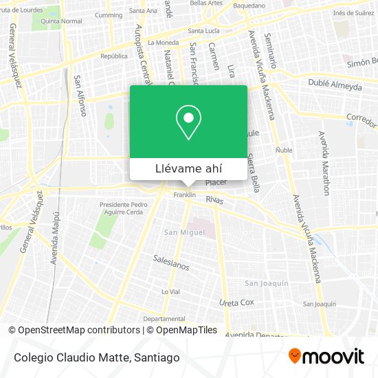 Mapa de Colegio Claudio Matte