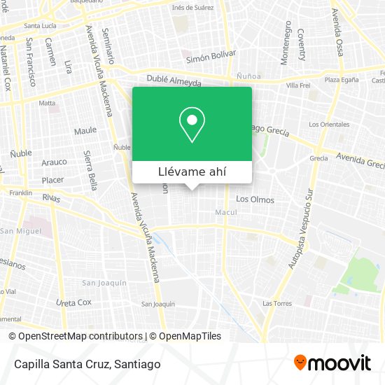 Mapa de Capilla Santa Cruz