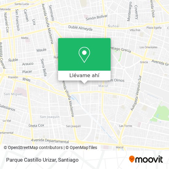 Mapa de Parque Castillo Urizar