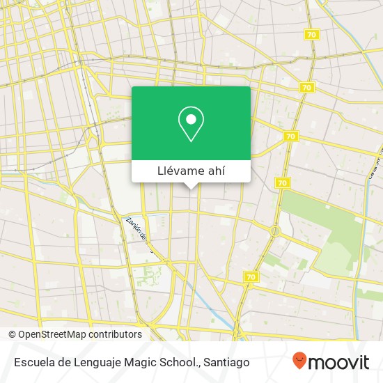 Mapa de Escuela de Lenguaje Magic School.