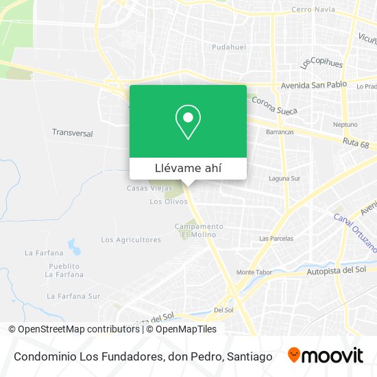 Mapa de Condominio Los Fundadores, don Pedro