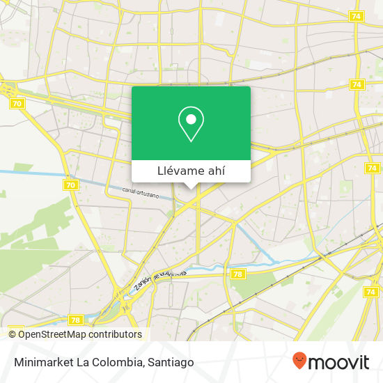 Mapa de Minimarket La Colombia