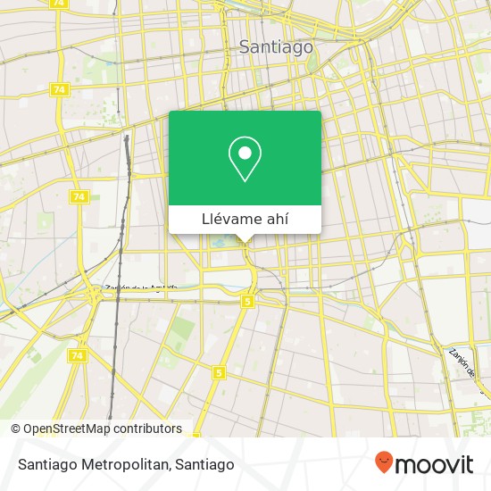 Mapa de Santiago Metropolitan
