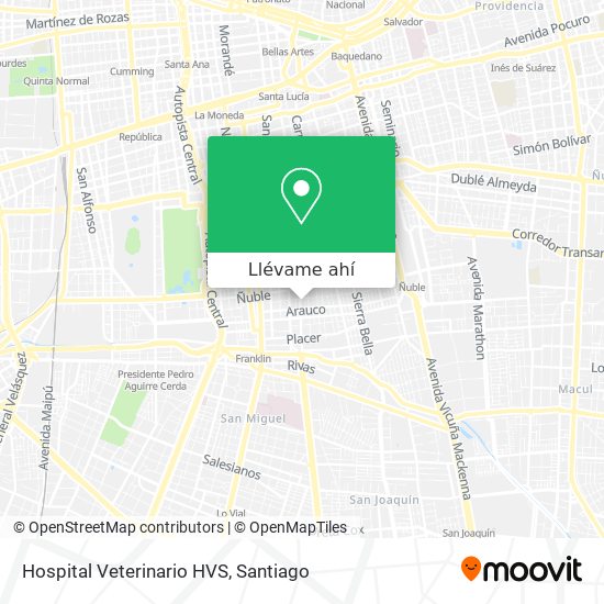 Mapa de Hospital Veterinario HVS