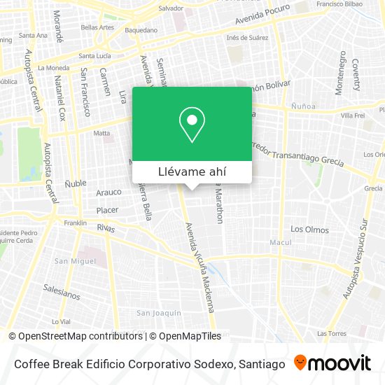 Mapa de Coffee Break Edificio Corporativo Sodexo