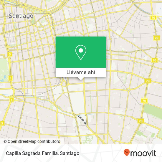 Mapa de Capilla Sagrada Familia