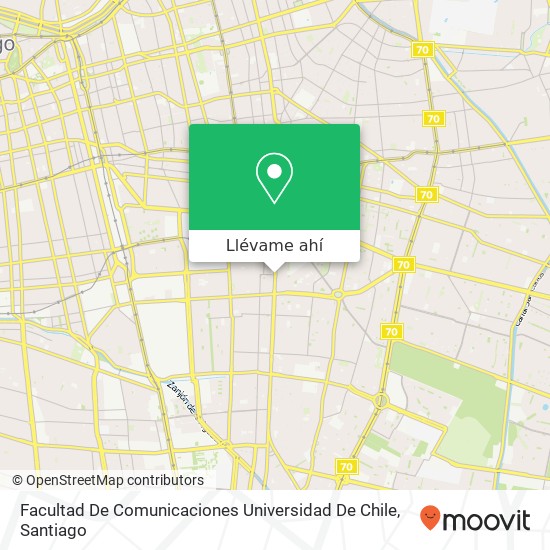 Mapa de Facultad De Comunicaciones Universidad De Chile