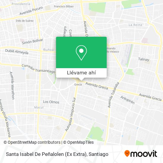 Mapa de Santa Isabel De Peñalolen  (Ex Extra)