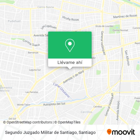 Mapa de Segundo Juzgado Militar de Santiago
