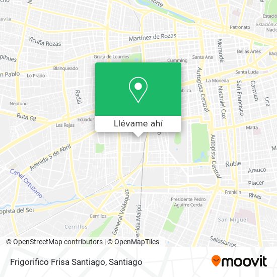 Mapa de Frigorifico Frisa Santiago