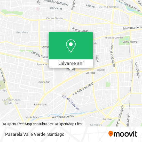 Mapa de Pasarela Valle Verde