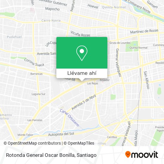 Mapa de Rotonda General Oscar Bonilla