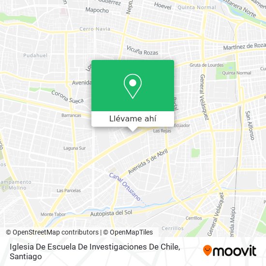 Mapa de Iglesia De Escuela De Investigaciones De Chile