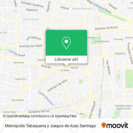 Mapa de Metrópolis Tabaqueria y Juegos de Azar