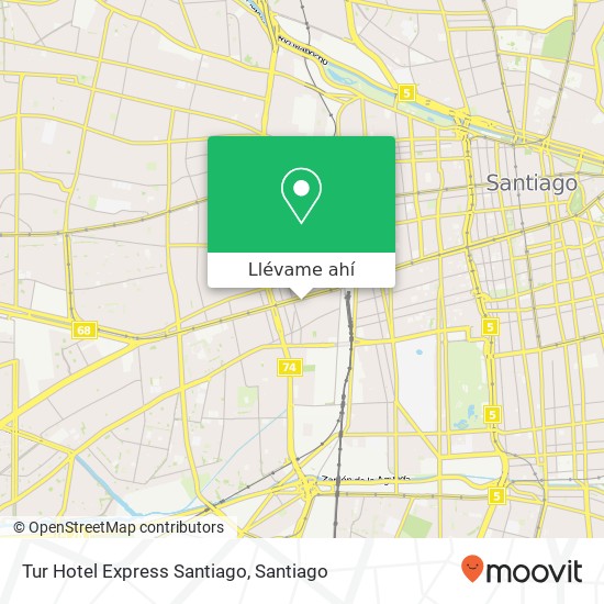 Mapa de Tur Hotel Express Santiago