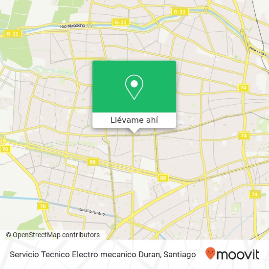 Mapa de Servicio Tecnico Electro mecanico Duran