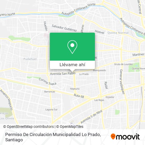 Mapa de Permiso De Circulación Municipalidad Lo Prado