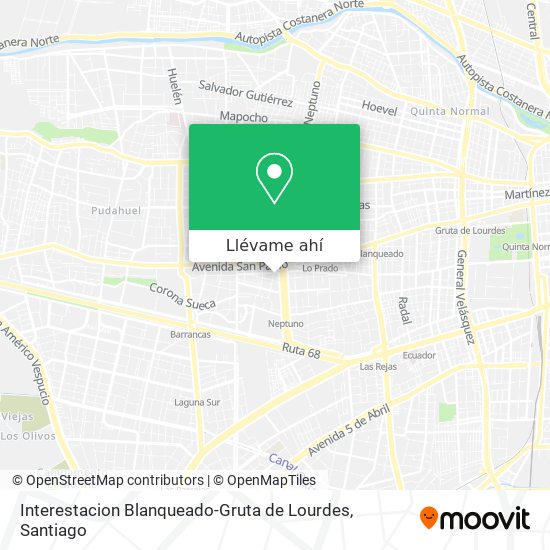 Mapa de Interestacion Blanqueado-Gruta de Lourdes