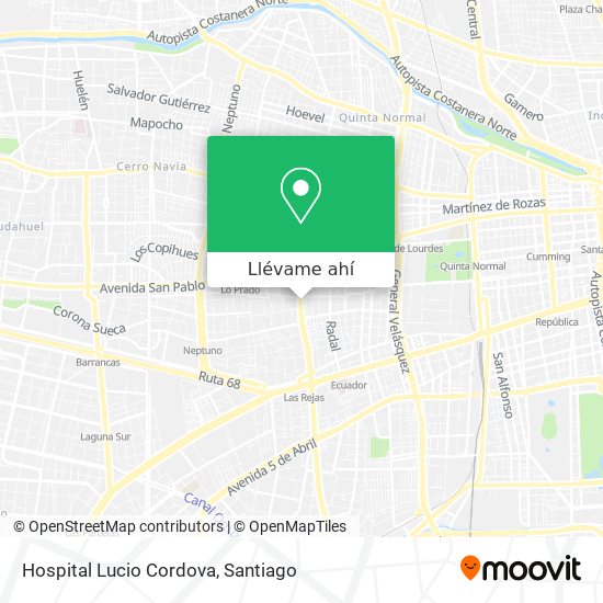 Mapa de Hospital Lucio Cordova