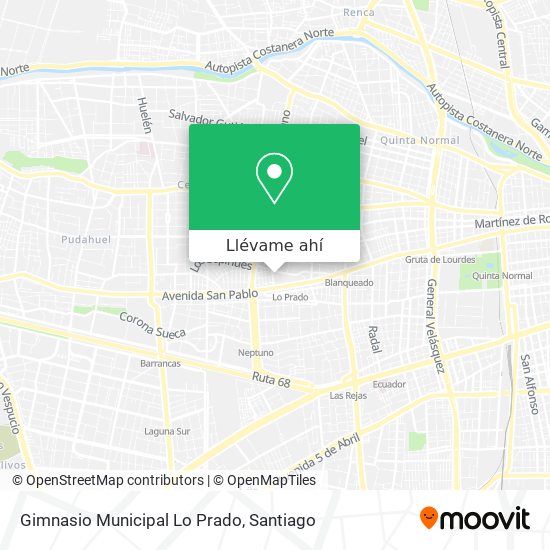 Mapa de Gimnasio Municipal Lo Prado